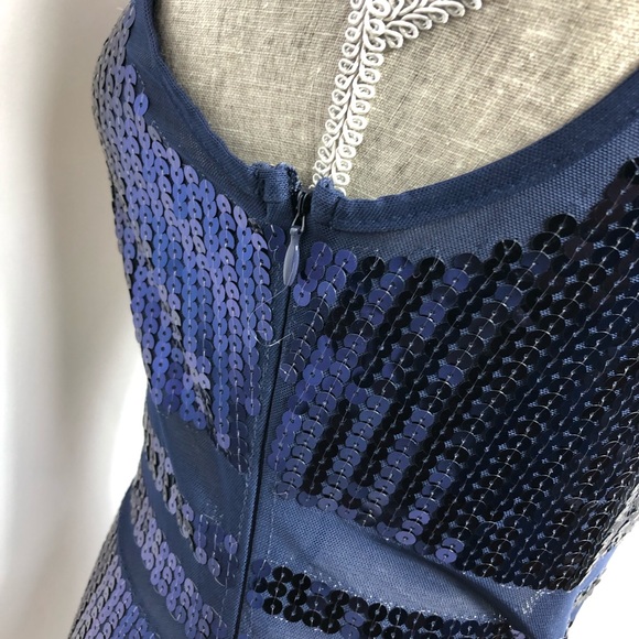 2b Bebe | Navy Blue Sleeveless Sequin Dress - Picture 8 of 8